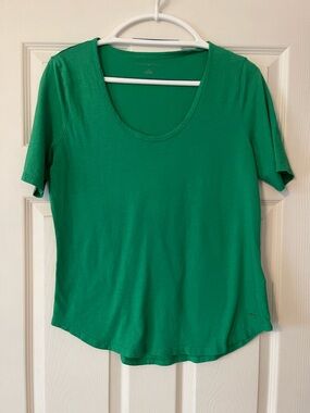 Tommy Hilfiger bright green Scoop Neck Short Sleeve Tee